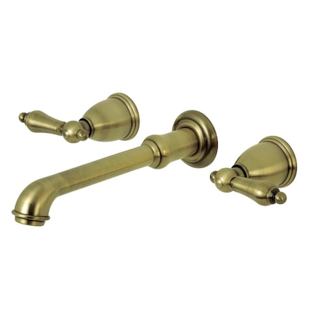 Kingston Brass Roman Tub Faucet, Antique Brass, Wall Mount KS7023AL